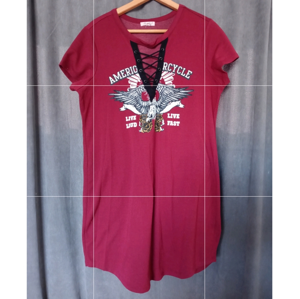 ❤️🌻 AMERICAN MOTORCYCLE SHIRT DRESS